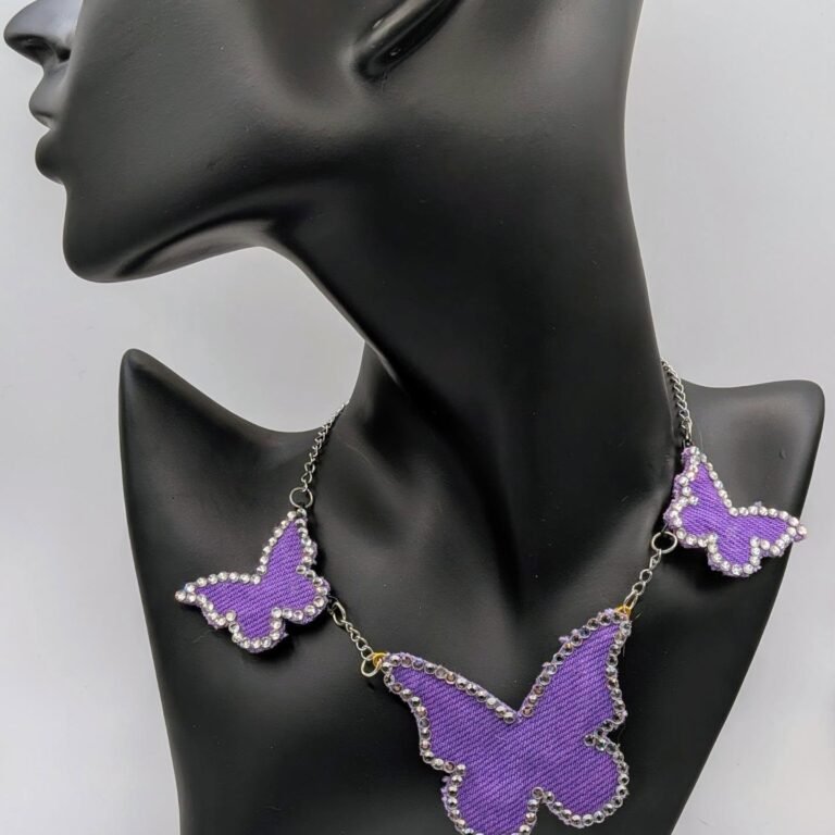 Purple Butterfly Necklace