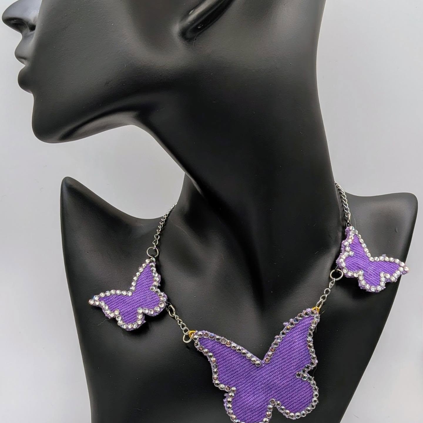 Purple Butterfly Necklace